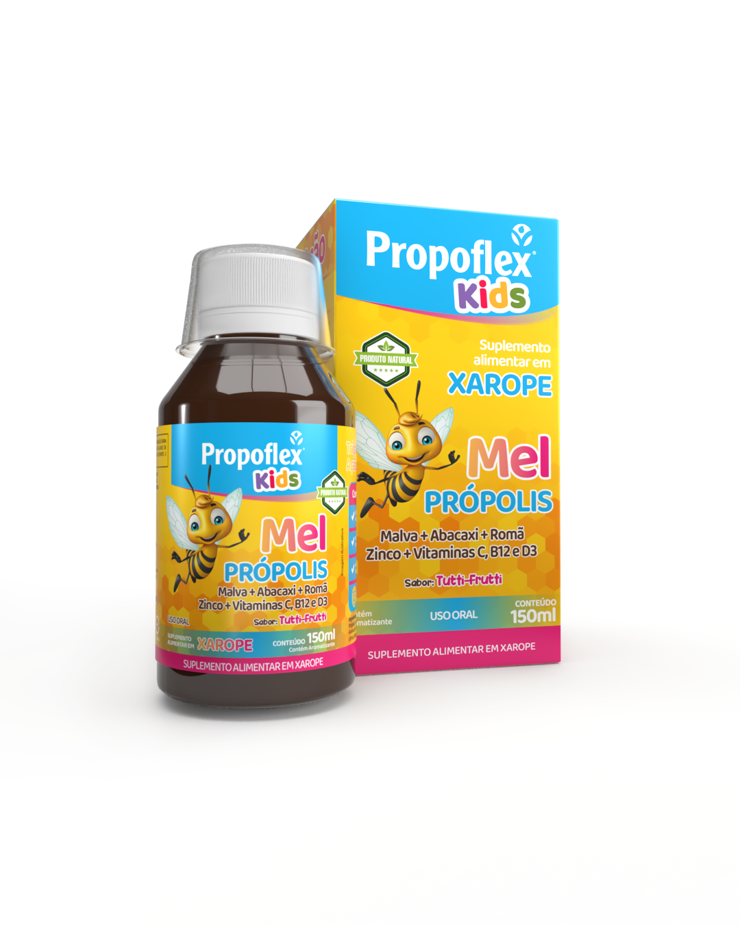 Xarope Mel e Própolis Propoflex Kids Sabor Tutti-Frutti